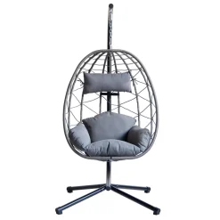 3S. x Home Le fauteuil suspendu VENICE style scandinave en rotin et en métal Hot