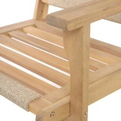 3S. x Home Le fauteuil VALDIVIA design scandinave en acacia massif et en corde esthétique intemporel Hot