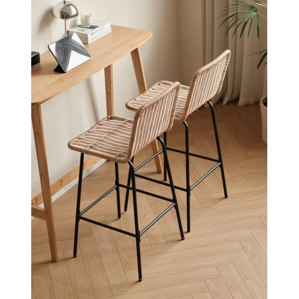 3S. x Home Le lot de tabourets BANGKOK design moderne et son élégant alliage de matières Online