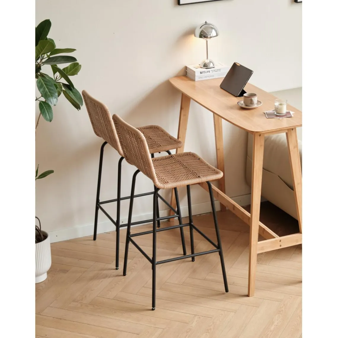 3S. x Home Le lot de tabourets BANGKOK design moderne et son élégant alliage de matières Online