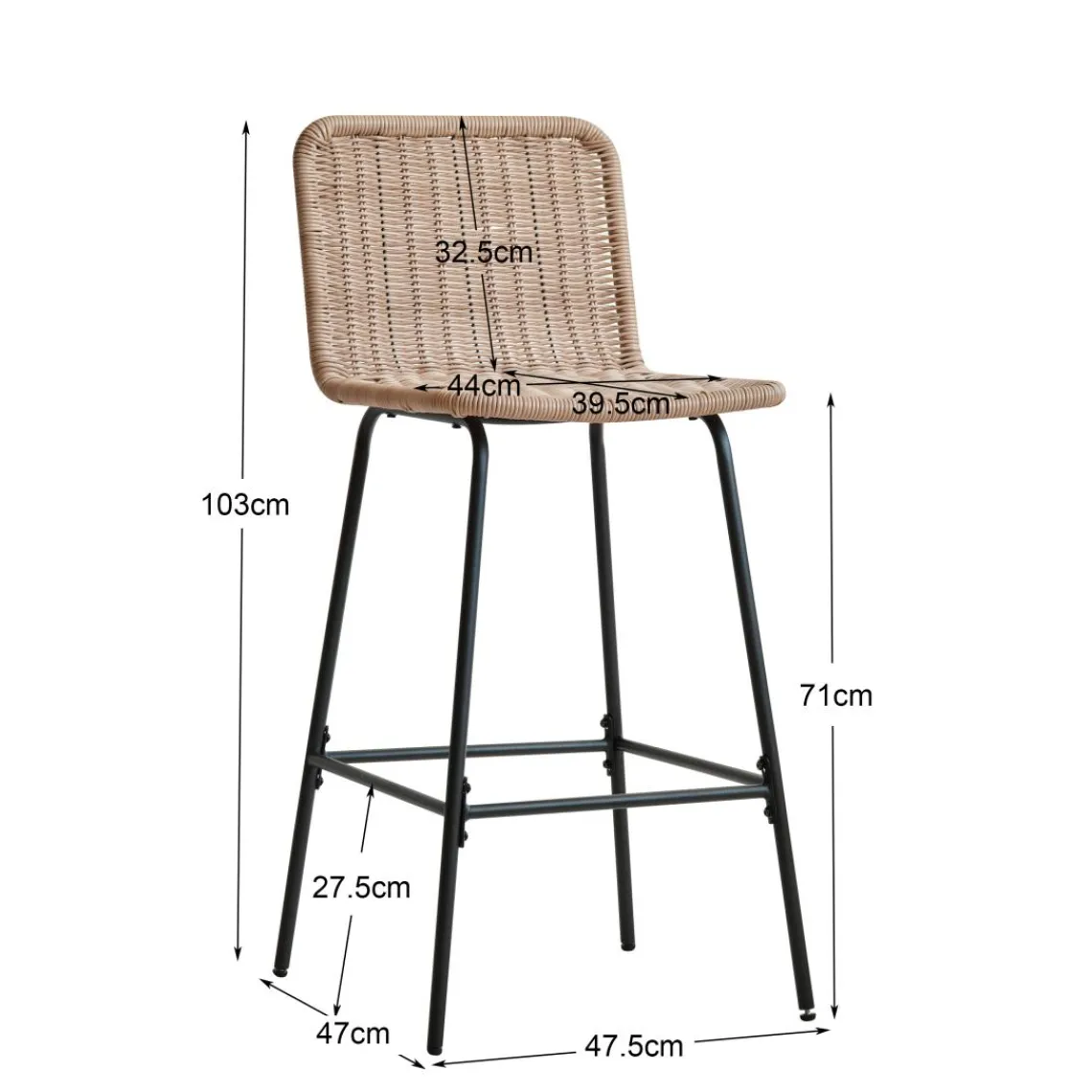 3S. x Home Le lot de tabourets BANGKOK design moderne et son élégant alliage de matières Online