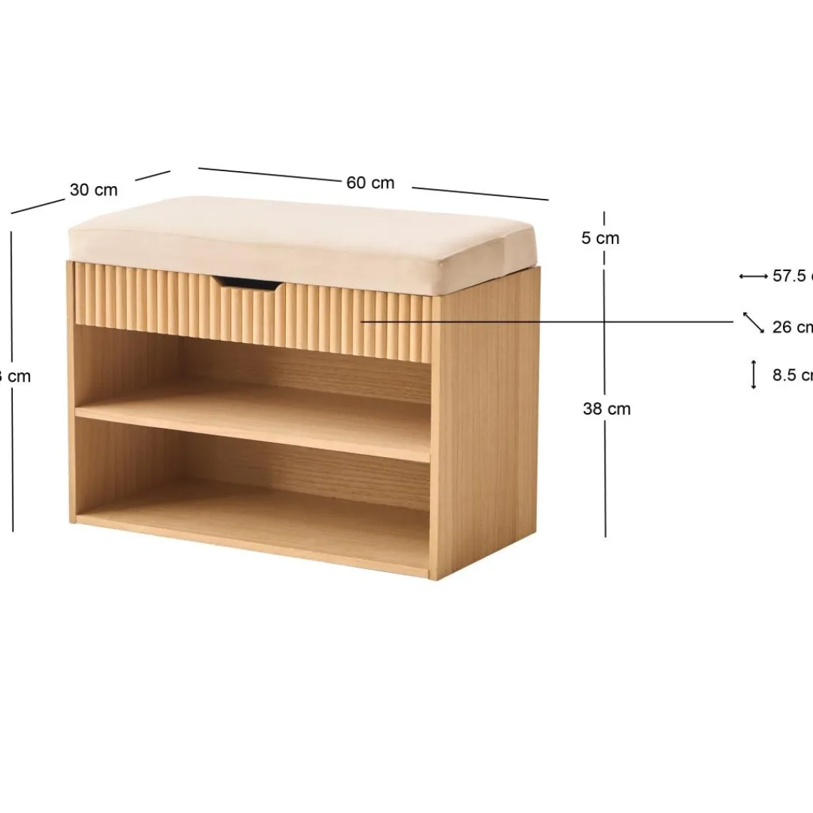 3S. x Home Le meuble à Chaussures KUBO allie à la perfection le style scandinave design intemporel Clearance