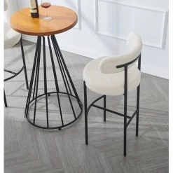 3S. x Home Le tabouret de bar LARS design scandinave élégant assise garnie premium avec une mousse ultra-dense Best