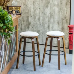 3S. x Home Le tabouret de bar MORENO design industriel élégant assise garnie premium avec une mousse ultra-dense Outlet