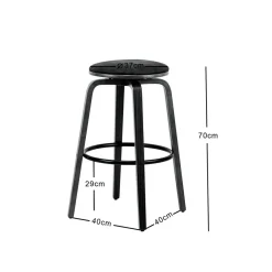 3S. x Home Le tabouret de bar MORENO design industriel élégant assise garnie premium avec une mousse ultra-dense Outlet