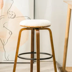 3S. x Home Le tabouret de bar MORENO design industriel élégant assise garnie premium avec une mousse ultra-dense Outlet