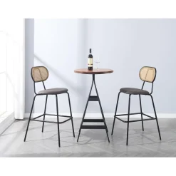3S. x Home Le tabouret de bar OREBRO design industriel élégant assise garnie de mousse ultra-dense Hot