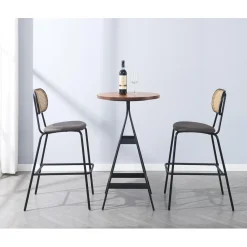 3S. x Home Le tabouret de bar OREBRO design industriel élégant assise garnie de mousse ultra-dense Hot