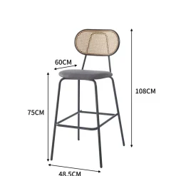 3S. x Home Le tabouret de bar OREBRO design industriel élégant assise garnie de mousse ultra-dense Hot
