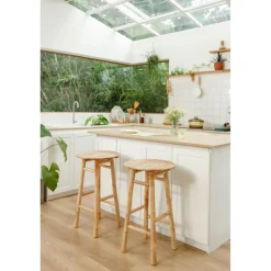 3S. x Home Le tabouret de bar SAMARINA son design scandinave élégant assise en bambou Online