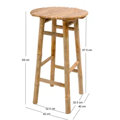 3S. x Home Le tabouret de bar SAMARINA son design scandinave élégant assise en bambou Online