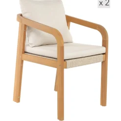 3S. x Home Les chaises intérieur extérieur en bois massif DELGADO design intemporel style scandinave Hot