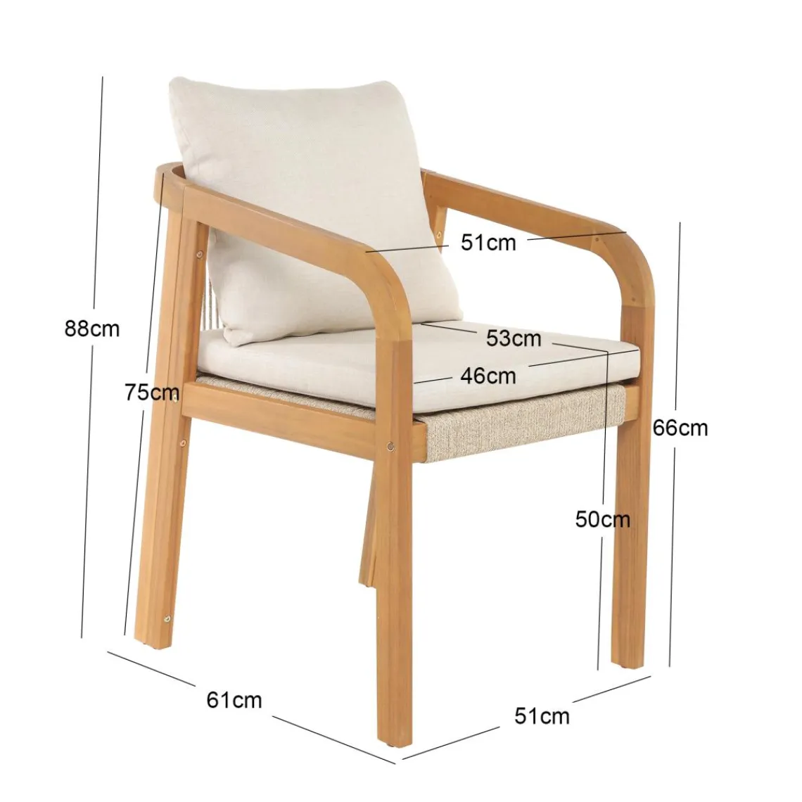 3S. x Home Les chaises intérieur extérieur en bois massif DELGADO design intemporel style scandinave Hot