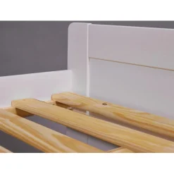 3S. x Home Lit à tiroirs 90x200 cm pin massif blanc Best