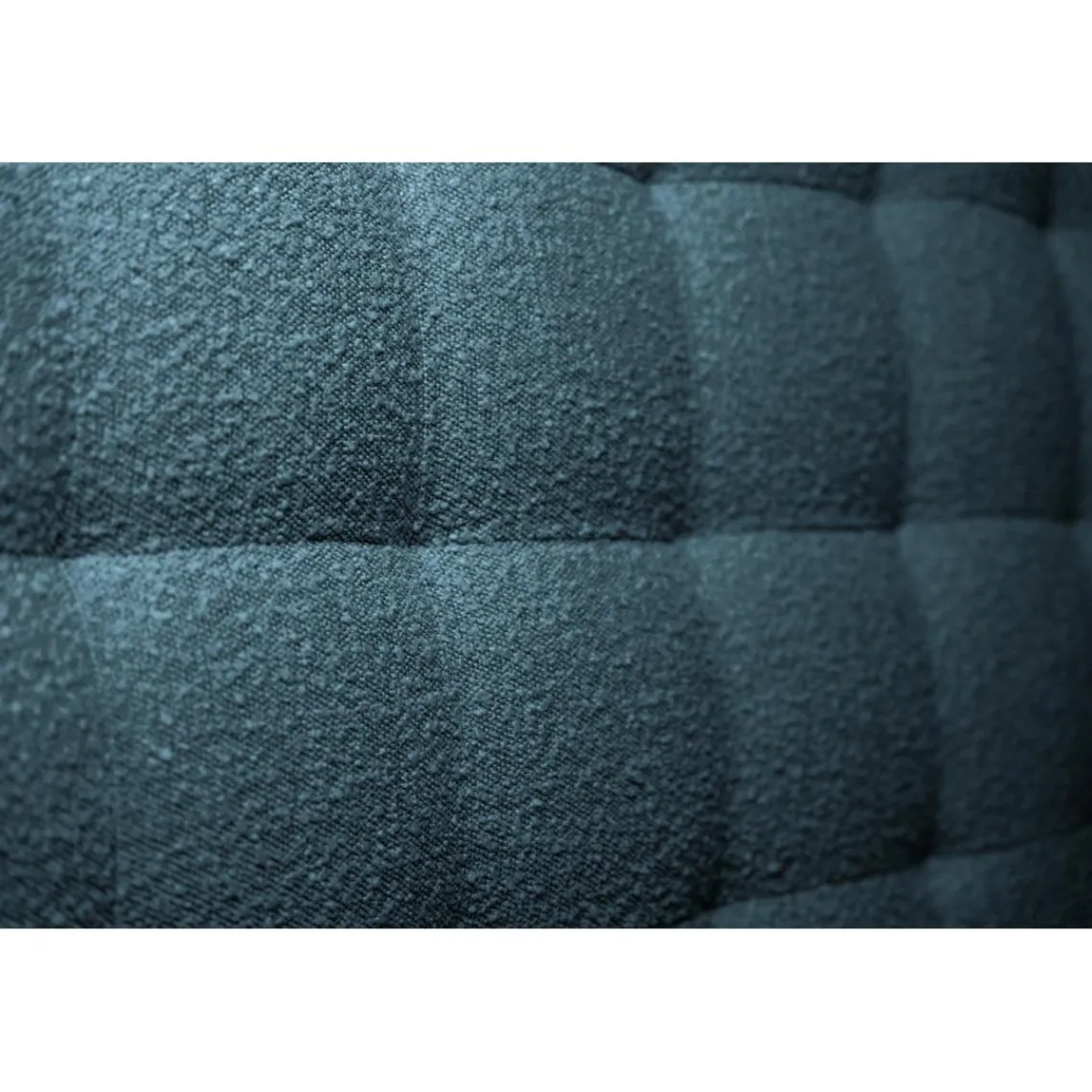 Wtb Lit avec tête de lit capitonnee bouclette et sommier kit Bleu Discount