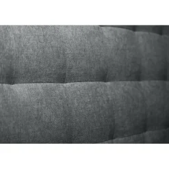 Wtb Lit avec tête de lit capitonnee tissu et sommier tapissier gris anthracite Hot