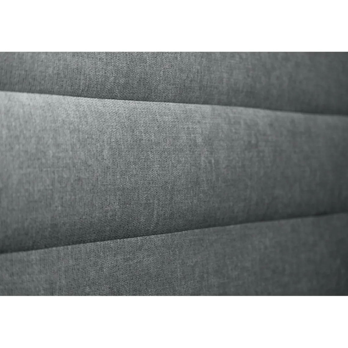 Wtb Lit avec tête de lit lignes tissu et sommier tapissier anthracite