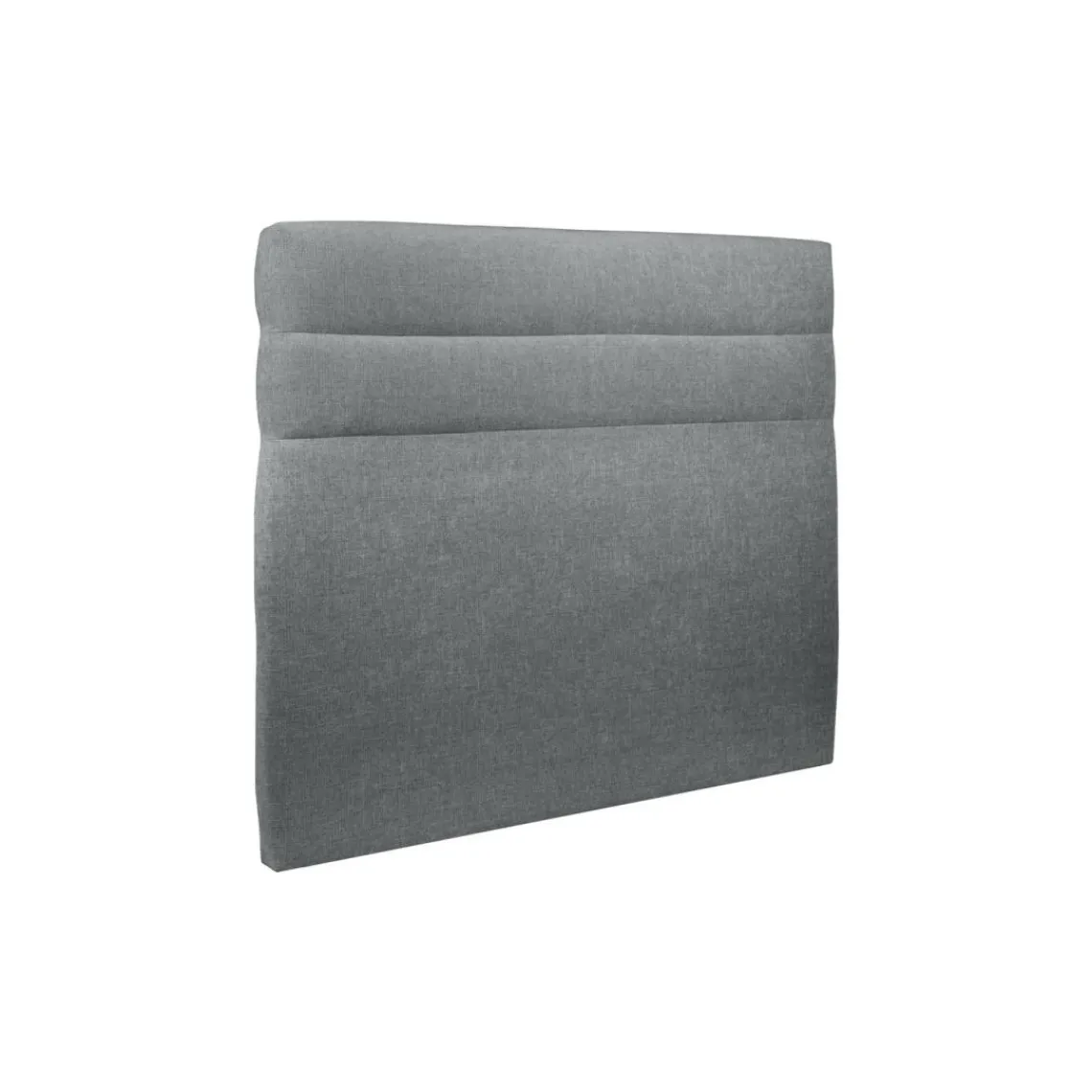 Wtb Lit avec tête de lit lignes tissu et sommier tapissier anthracite