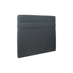 Wtb Lit avec tête de lit lignes velours et sommier tapissier gris anthracite New