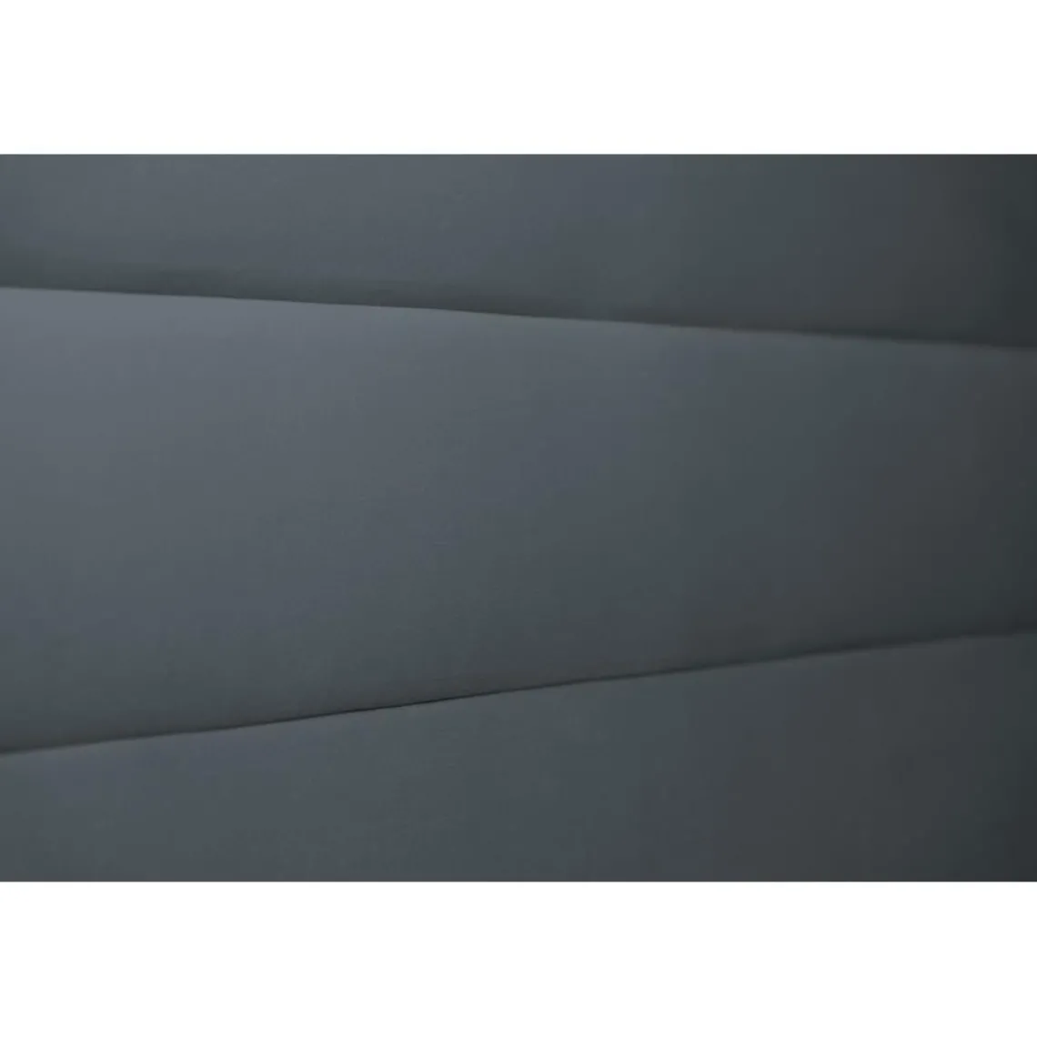 Wtb Lit avec tête de lit lignes velours et sommier kit gris anthracite