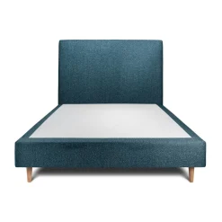 Wtb Lit avec tête de lit tapissier bouclette et sommier Bleu Online
