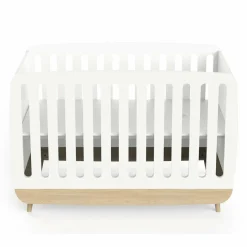 3 SUISSES Lit Bébé FIRMIANA blanc et pin naturel Clearance