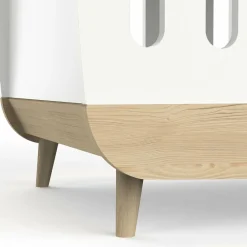 3 SUISSES Lit Bébé FIRMIANA blanc et pin naturel Clearance