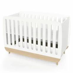 3 SUISSES Lit Bébé FIRMIANA blanc et pin naturel Clearance