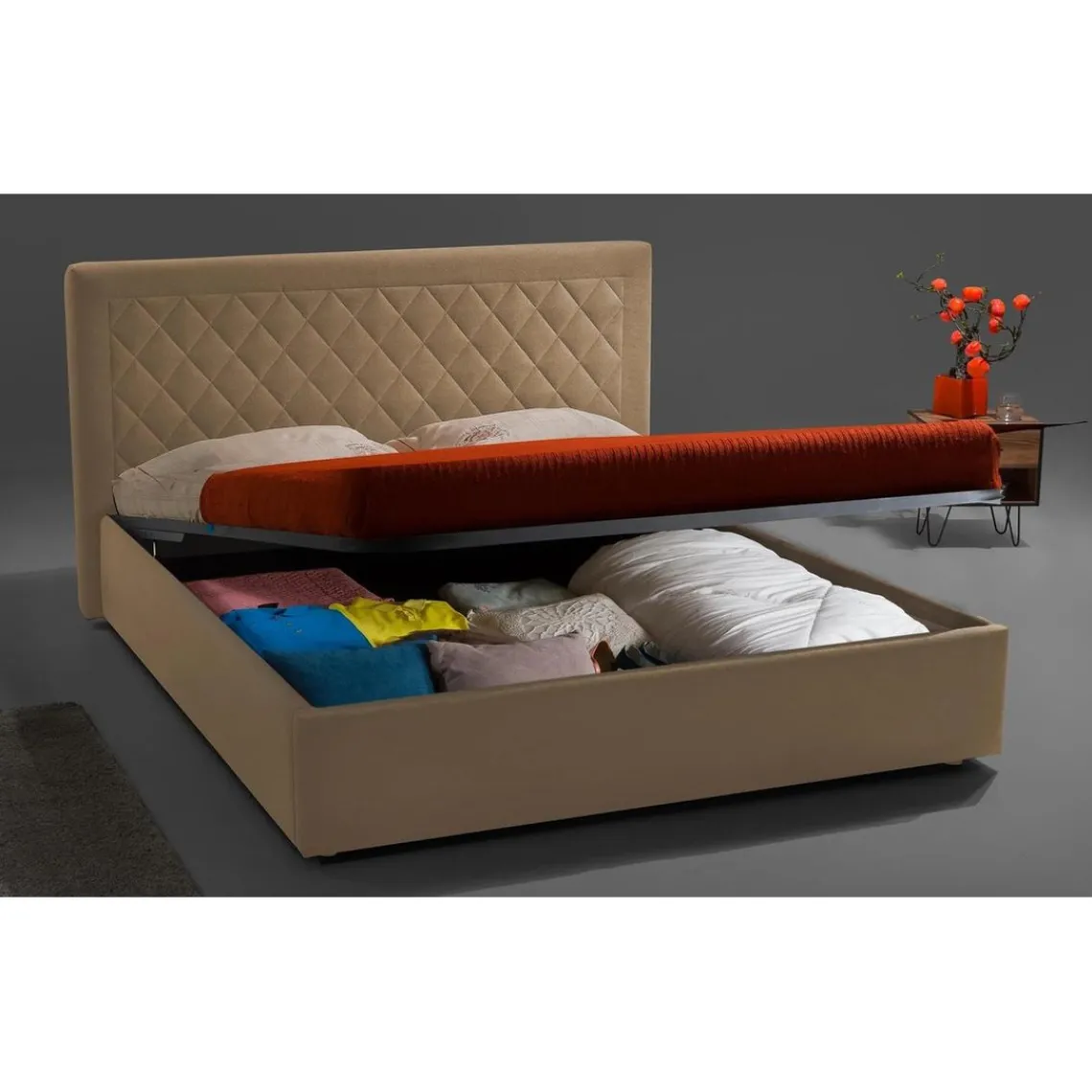 3S. x Home Lit coffre AROLDSEN 140cm Velours Beige Clearance