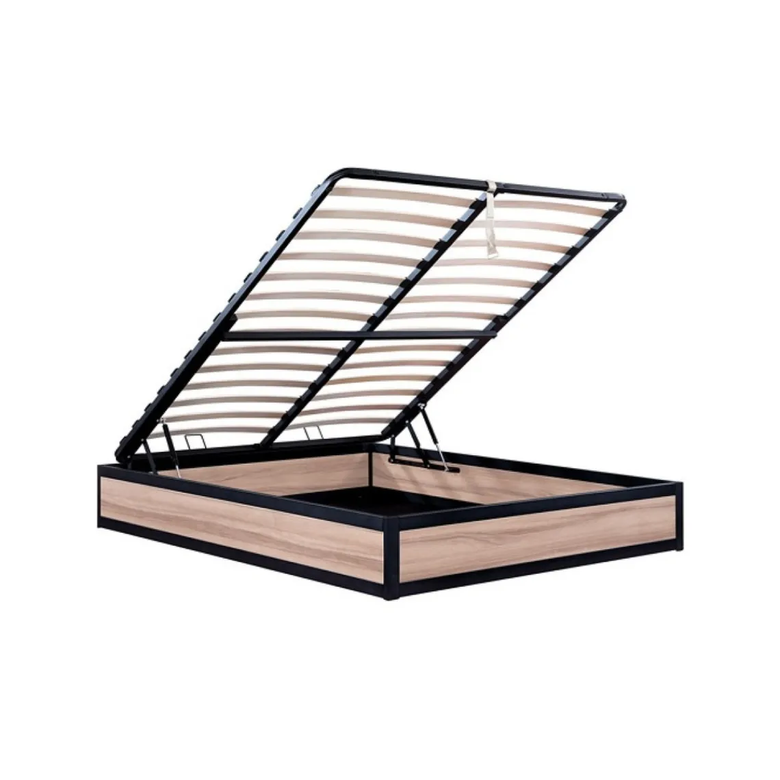 SAMPUR Lit coffre boston bois clair Discount