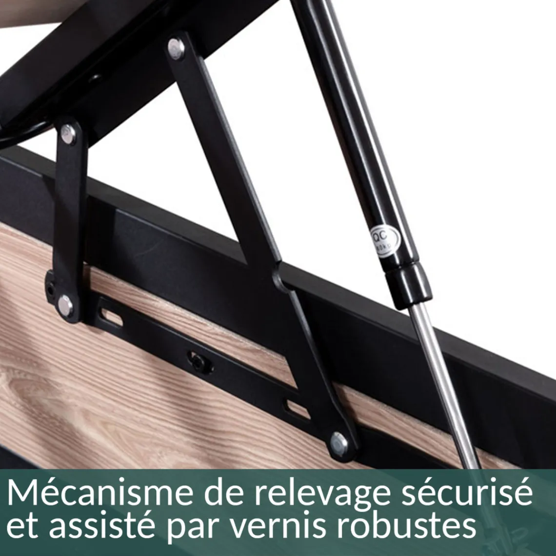 SAMPUR Lit coffre boston bois clair Discount