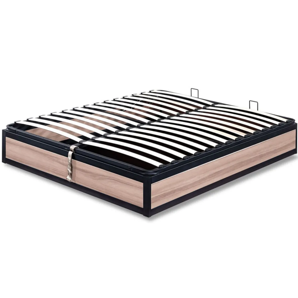 SAMPUR Lit coffre boston bois clair Discount