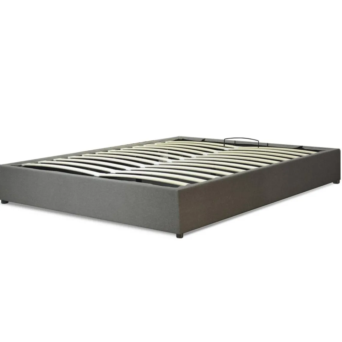 SAMPUR Lit coffre cancun tissu gris clair Best