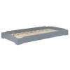 3S. x Home Lit empilable en pin massif 90 x 190 gris