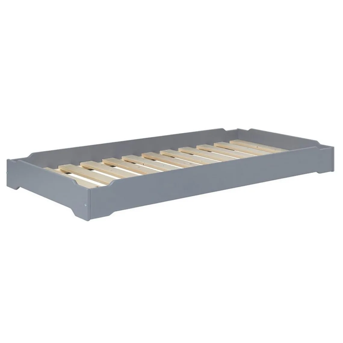 3S. x Home Lit empilable en pin massif 90 x 190 gris