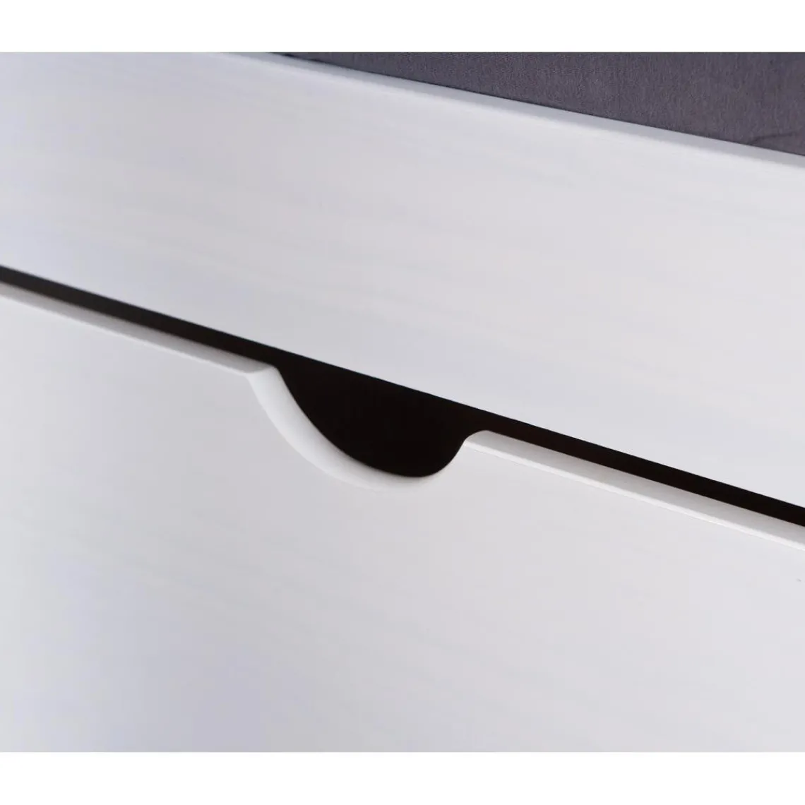 3S. x Home Lit En Bois Avec 4 Espaces De Rangement 90x200 KALO Blanc Best