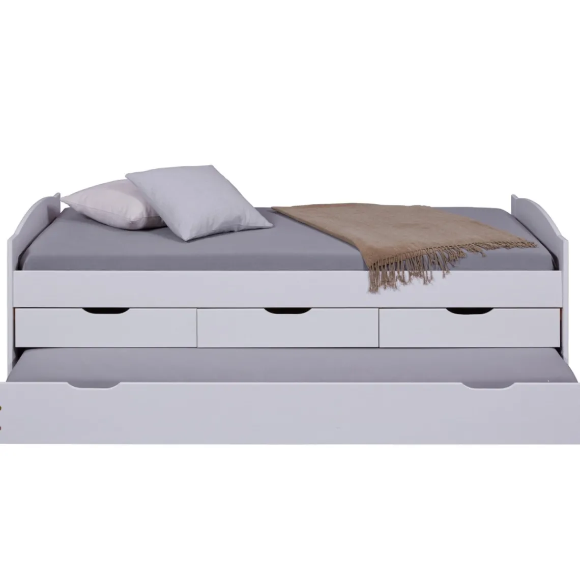 3S. x Home Lit en Pin Massif 90x190 ULLI Blanc Sale