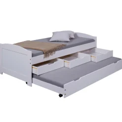 3S. x Home Lit en Pin Massif 90x190 ULLI Blanc Sale