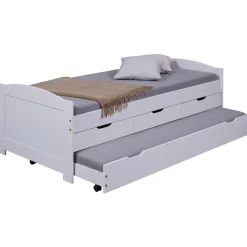 3S. x Home Lit en Pin Massif 90x190 ULLI Blanc Sale