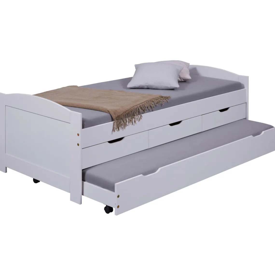 3S. x Home Lit en Pin Massif 90x190 ULLI Blanc Sale