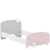 3 SUISSES Lit enfant étoiles blanc rose