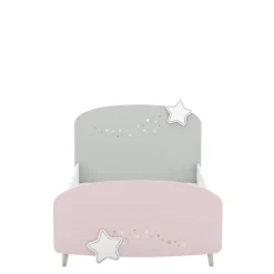 3 SUISSES Lit enfant étoiles blanc rose