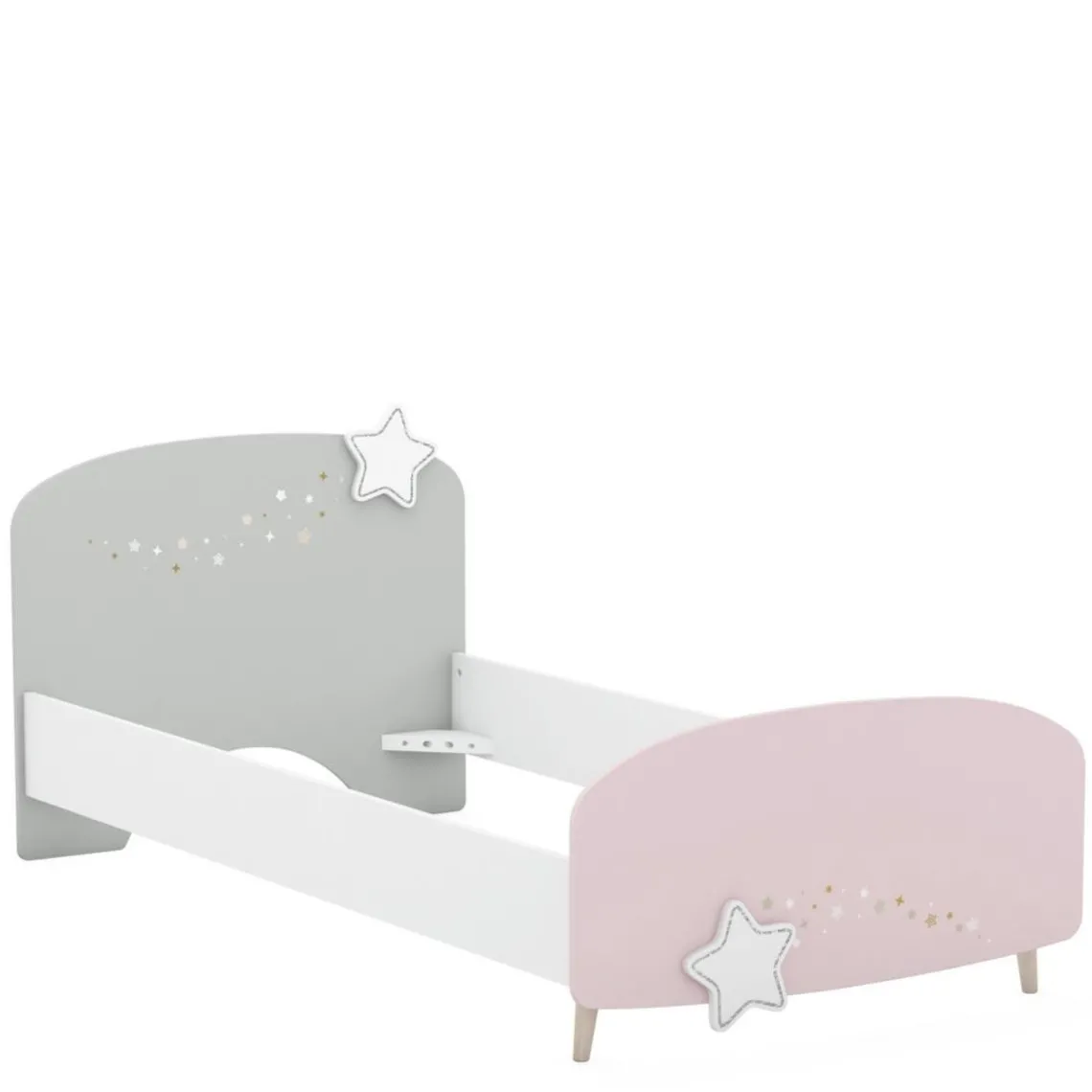 3 SUISSES Lit Enfant étoiles rose blanc