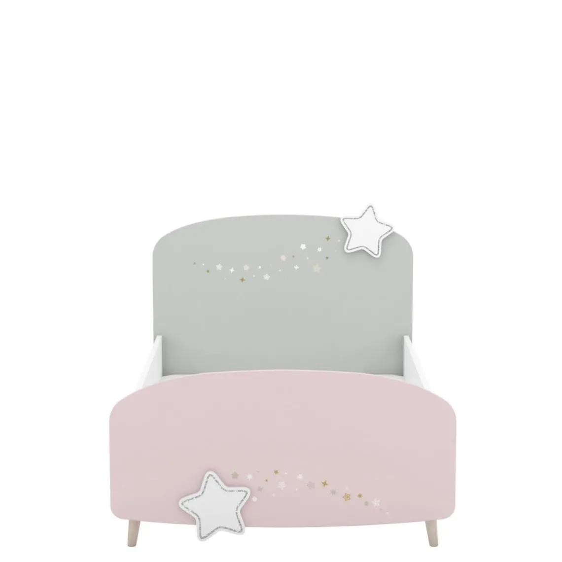 3 SUISSES Lit Enfant étoiles rose blanc
