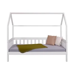 3S. x Home Lit FUNKY HOUSEBED 90x200cm blanc sanc sommier Outlet