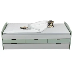3S. x Home Lit Gigogne en Bois Massif Gris et Vert Sale