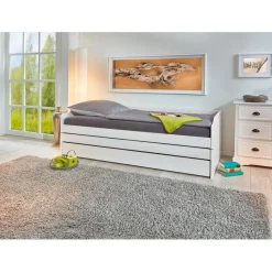 3S. x Home Lit multifonction 90x200 LORA Blanc