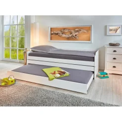 3S. x Home Lit multifonction 90x200 LORA Blanc