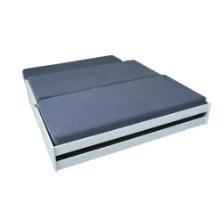 3S. x Home Lit multifonction 90x200 LORA Blanc