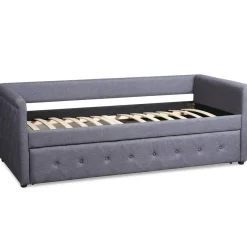 3S. x Home Lit simple gigogne Garry Tissu Gris Foncé New